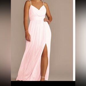 David’s Bridal Pink Maxi Dress